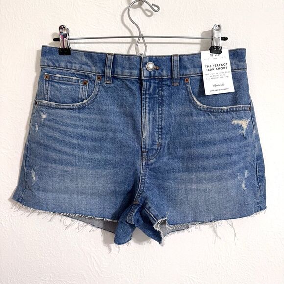 NWT ✨ Madewell Perfect Vintage Short in Lockeford distressed wash, size 29 - Picture 2 of 9